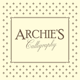 Archie's Calligraphy A4 Blok   9/6/9 Copperplate, Spencerian – A4 Paper Pad (Portrait)