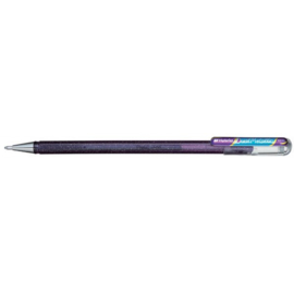 Pentel Hybrid Dual Metallic Shimmering Gel Pen - 1.0 mm - Violet / Metallic Blue - K110 DVX