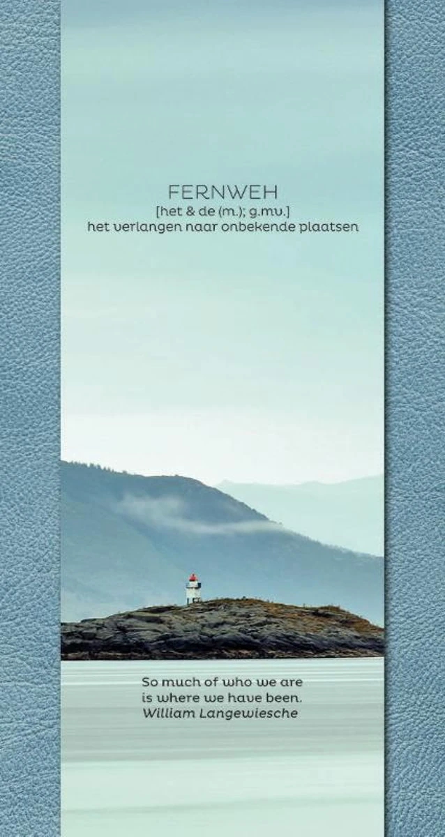 Fernweh Travel Notebook Groen / Blauw  inclusief 6 Vullingen / Navullingen - Standard Formaat