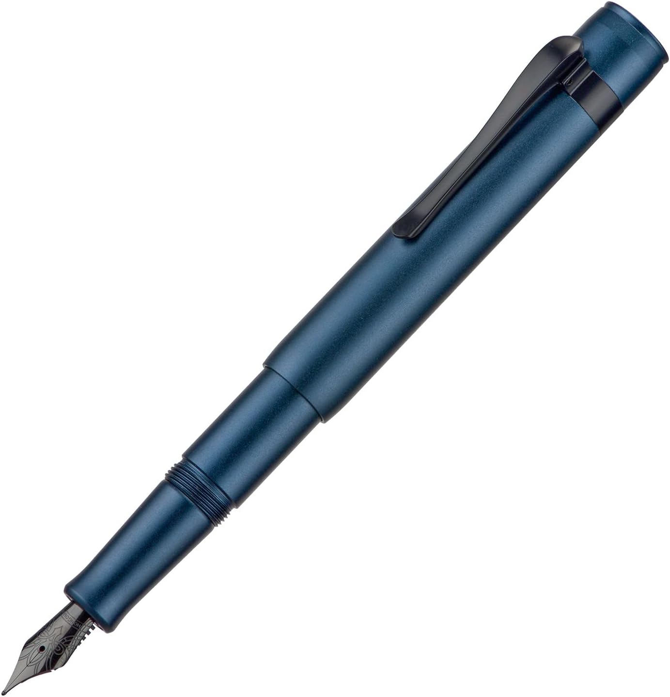 Hong Dian # M2 Mini Vulpen Fine Nib – Matte Midnight Blue – Limited Edition in Metal Box + 15 Ink Cartridges Kleur  Inkt: Zwart
