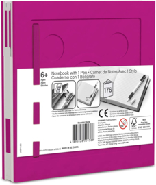 LEGO® 2.0 Locking Notebook kleur Violet met een LEGO® Gel  Pen