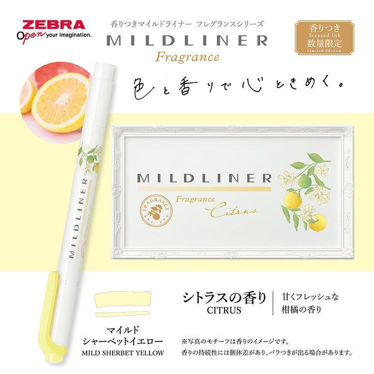 Zebra Mildliner  Limited Edition Frangrance / Geurenserie, Milde Geel Citrus Geur