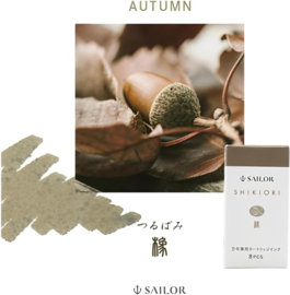 Sailor Shikiori Sansui Ink  Tsurubami Autumn Brown -  8 Cartridges