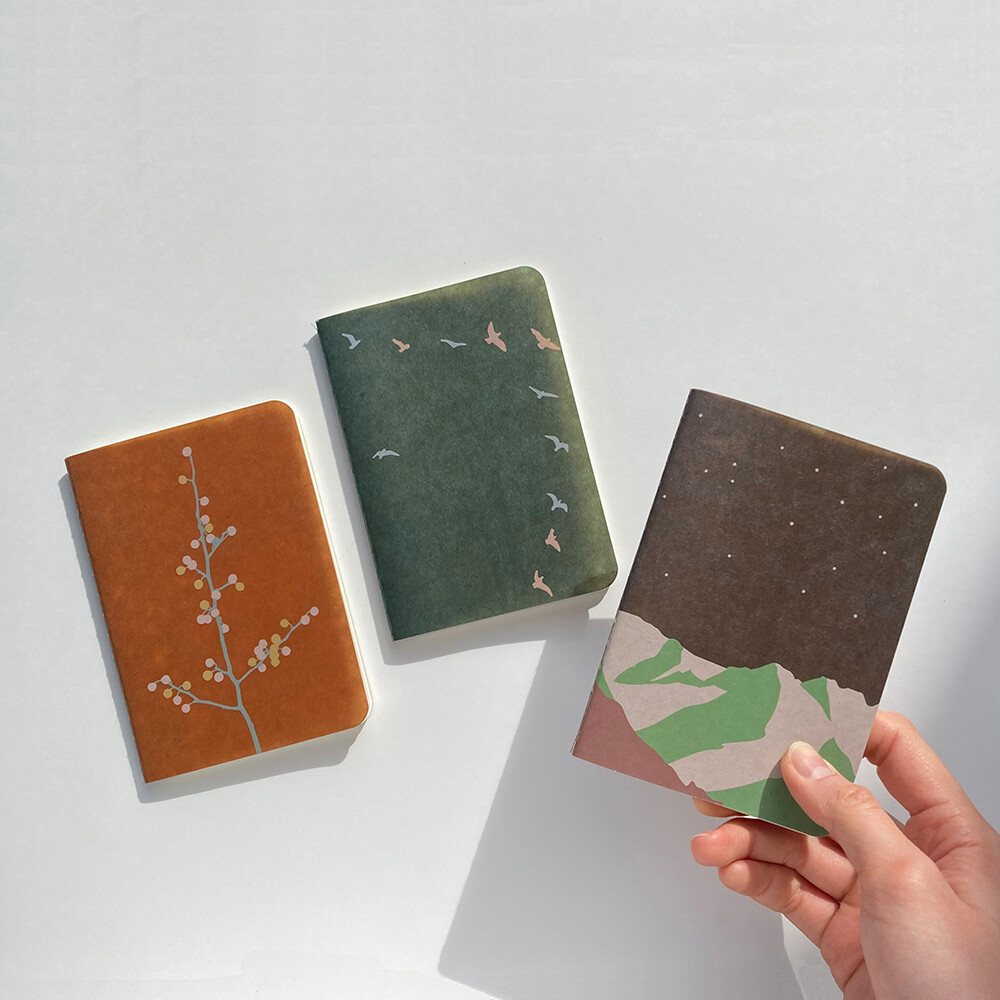 Yamamoto Ro-Biki Dotted Notebook Shape-Serie  “Branch Flowers" # GA083