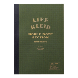 Life x Kleid Noble A5 Olijf Groen Notebook - Crème Papier # 8957