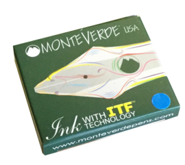 Monteverde Set van 6 Standaard Inktpatronen. Blauw.