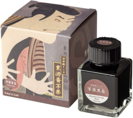 Nakabayashi Taccia Fountain Pen Ink Ukiyoe ink Senryo 40ML / Sharakurocha Kurocha Dark Brown # TFPI-WD42-5