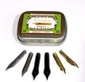 Brause Kalligrafie Nibs set van 6 in Retro Doosje / 21002B