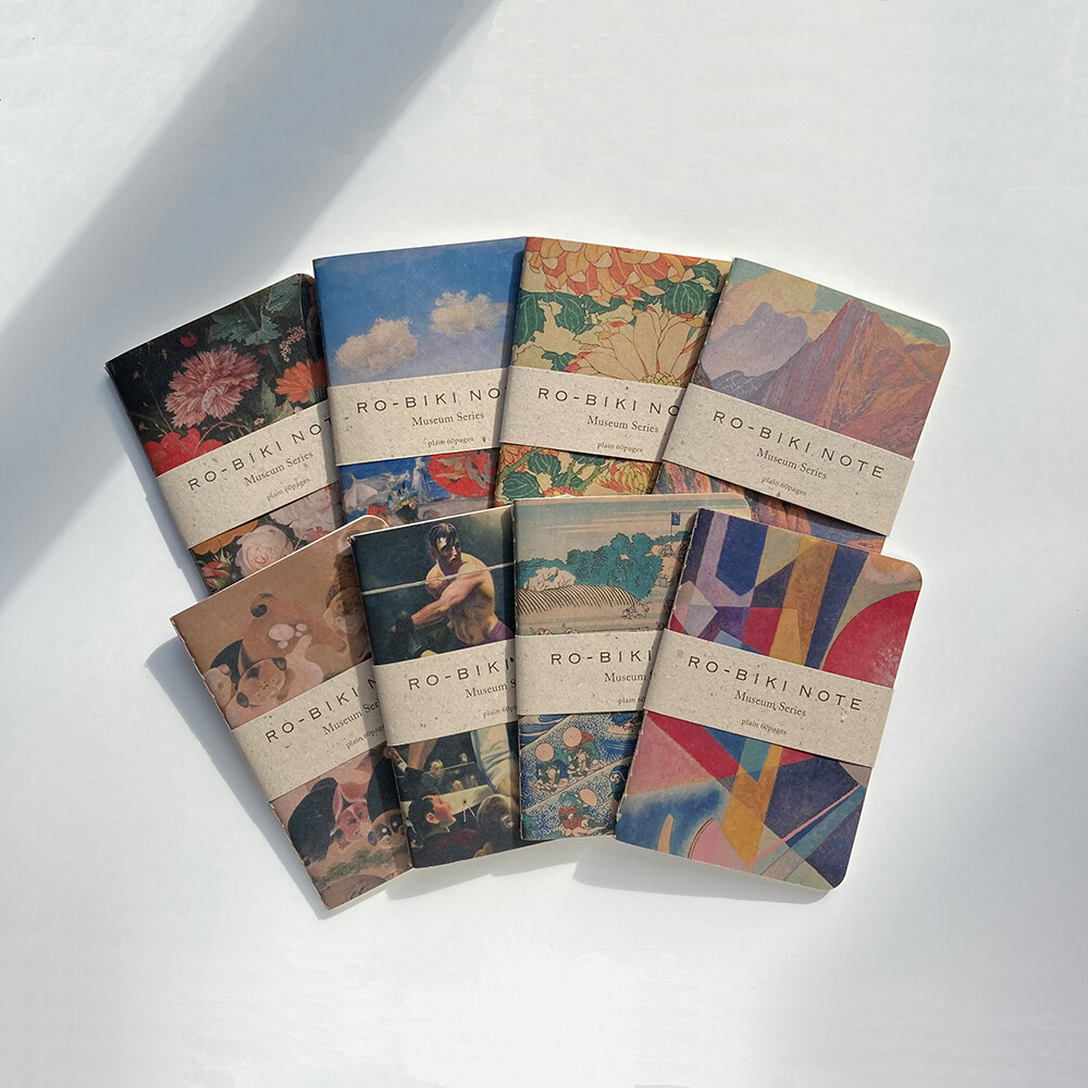 Yamamoto Ro-Biki Dotted Notebook Museum Series “Kiku Chrysanthemums and Bee" # GA047