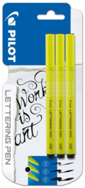 Pilot Lettering Pen - Set van 3 - Zwart