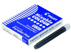 Parallel Pen Inkt Cartridges  Doosje met 6 Patronen  - Blauw