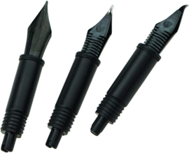 Set of 3 Hongdian Fountain Pen Black Nibs (Fine, Extra Fine and Bent Nib) for Black Forest 1850