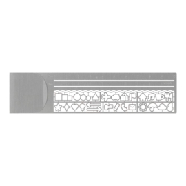 MIDORI MD Clip Stencil / Ruler - RVS