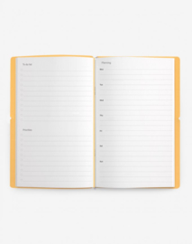Modimo Refillable Basic Notebook / Planner - Geel - 13 x 21cm - 100% Eco Friendly