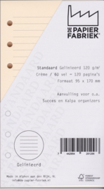 Standaard / Personal formaat 170 x 95mm  Gelinieerd  Crème 120g/m² Notitiepapier 120 Pagina's