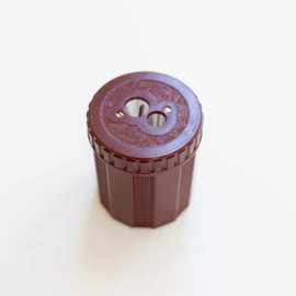 DUX Retro Puntenslijper Dubbel  Gaats met Opvangbak - Rood