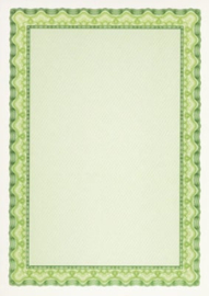 Diploma / Certificaat Papier  Schelp Smaragdgroen,   25 Vel Formaat A4  = 210 x 297 mm 115g/m²