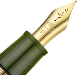 Jinhao # 9019 DADAO Transparant Groene Vulpen  (fine nib)