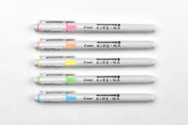 Pilot Kire-Na Dual Tip Highlighter - Set of 5 - Basic Colors # SKIWR24-1-5C1