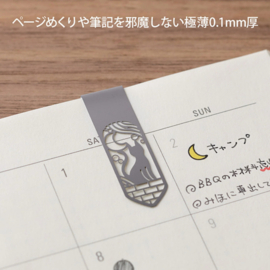 MIDORI MD Bookmarker Clip - Cat & Moon