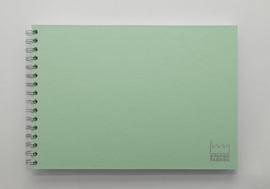 A4 Teken & Schetsboek  70 Vel 120g/m² Blanco Wit Papier. Omslag Mint Groen