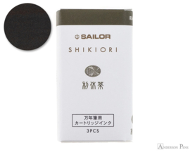 Sailor set van 3 Ink Cartridges Shikiori, Sansui Rikyucha - Groen