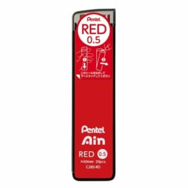 Pentel Ain Rode Vulpotloodstiften 0,5 mm – 20 Stuks – C285-RD