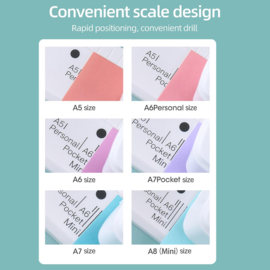 KW TRIO 4mm Organizer 6-Gaten Perforator voor o.a. A5, A6, A7 en A8 Formaat Papier