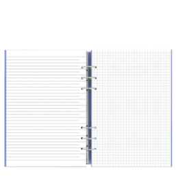 Filofax Clipbook A5 Pastel Vista Blue + Extra 50 vel Wit Dotted Papier