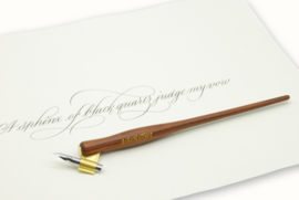 Handwritmic Oblique Rose Wood Penhouder voor de Nikko G Nib # 9437B