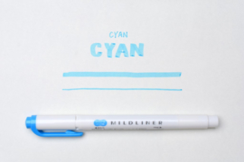 Zebra Mildliner Double-Sided Highlighter - Fine / Bold – Mild Cyan