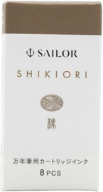 Sailor Shikiori Sansui Ink  Tsurubami Autumn Brown -  8 Cartridges