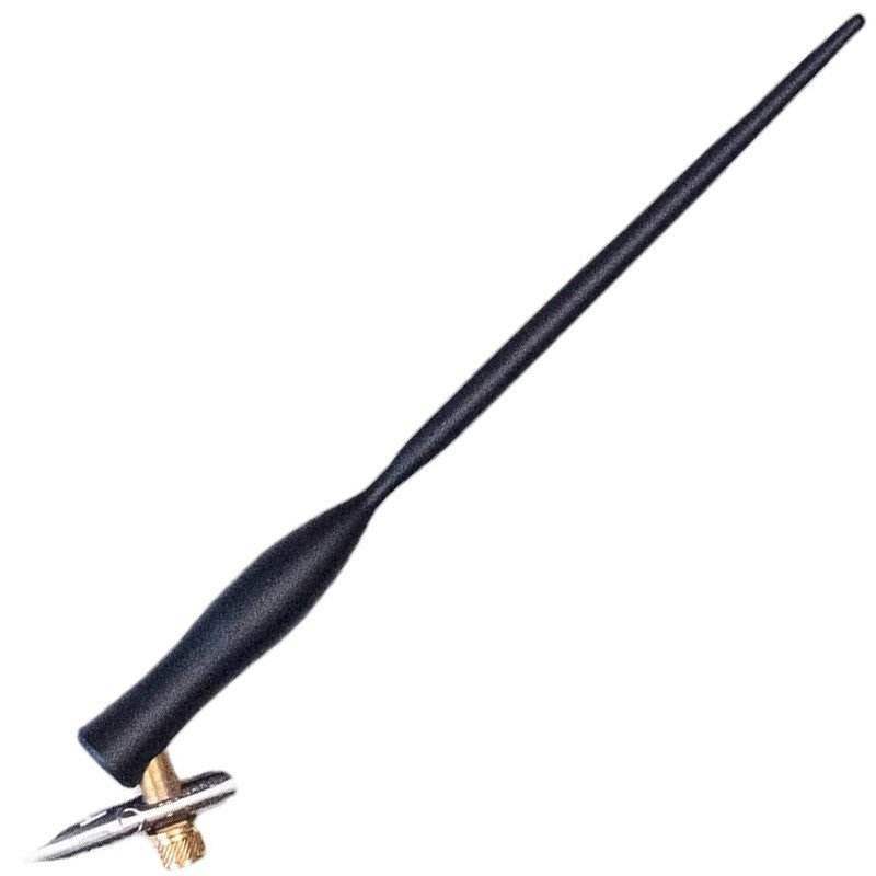 Tom's Studio Flourish Oblique Calligraphy Nib Pen Houder - Black + Leonardt G Nib