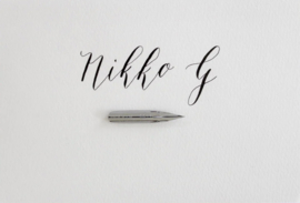 Oblique Nib / Penhouder + 10 stuks Nikko Dip Pen G Nibs + GRATIS  1 Vintage Nib
