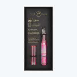 Teranishi Chemical Guitar Glass Pen with Cap, Aurora Borealis, Pink