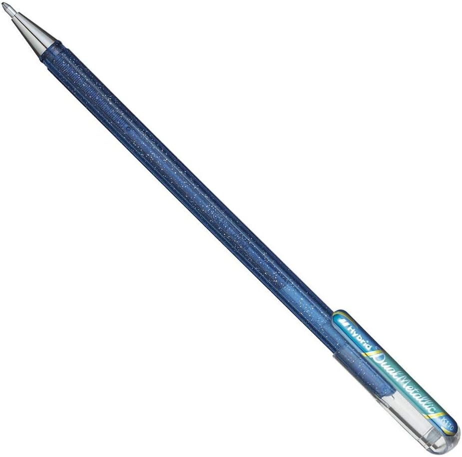 Pentel Hybrid Dual Metalli Gel Pen - 1.0 mm - Blauw / Metallic Groen  - K110 / DCX