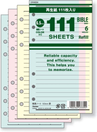 Standaard / Personal formaat 170 x 95mm  Gelinieerd Gekleurd  80g/m² Notitiepapier 222  Pagina's