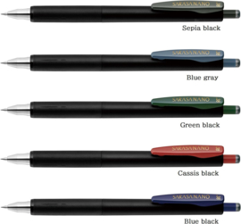 Zebra Sarasa Nano Gelpennen 0,38 mm – Set van 5 Bijzondere Vintage Kleuren # JJX72-5C-V-N
