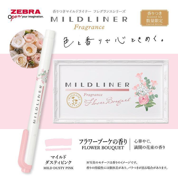 Zebra Mildliner  Limited Edition Frangrance / Geurenserie, Milde Roze / Bloemenboeketgeur