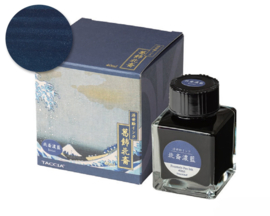 Nakabayashi Taccia Fountain Pen Ink Ukiyoe ink Senryo 40ML / Hokusaikoi Koiai Dark Indigo # TFPI-WD42-2