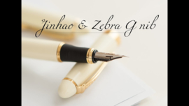 Jinhao Wit  X450 Zebra G-Nib Kalligrafeer Vulpen + Extra  1 Zebra G-Nib Titanium