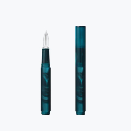 Teranishi Chemical Guitar Glass Pen with Cap, Aurora Borealis, Green