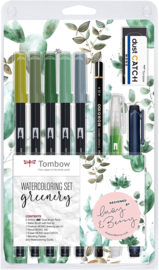 Tombow Watercoloring Set - Greenery - Set van 11