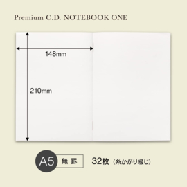 APICA Notebook Premium CD Notebook SS A5 Black CDSSA5W Plain