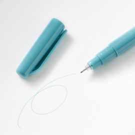 Muji Pen met Fijne Punt 0,5 mm – Watergedragen Ink Grijsachtig Cyaan