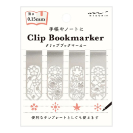MIDORI MD Bookmarker Clip - Floral