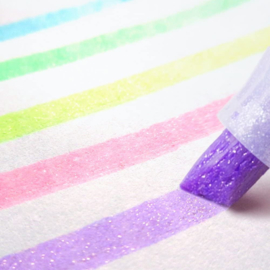 Zebra Glitter Kirarich Highlighters Set van 5