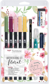 Tombow Watercoloring Set - Floral - Set van 11