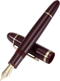 Jinhao # 9019 DADAO Kastanjebruin  Vulpen  (fine nib)