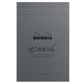 Rhodia PAScribe Calligraphy Practise and Correspondence Pad Grey